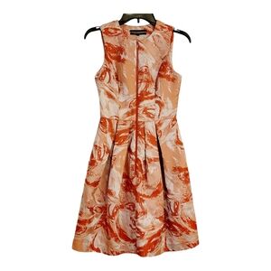 CUE zip front pleated skirt dress